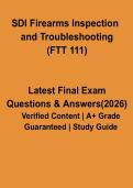 SDI Firearms Inspection and Troubleshooting &lpar;FTT 111&rpar; Study Guide &ndash; Practice Questions & Revision Notes &lpar;PDF&rpar;