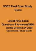 SOCE Final Exam Study Guide &ndash; Complete Revision Notes & Practice Questions &lpar;Certification Prep PDF&rpar;