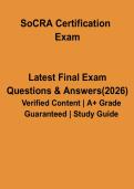 SoCRA Certification Exam Study Guide &ndash; CCRP Practice Questions & Clinical Research Revision Notes &lpar;PDF&rpar;