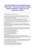NUR 2502 &sol; NUR2502 Final Exam&colon; Multidimensional Care III &sol; MDC 3 &ndash; Rasmussen Actual Exam 2026&sol;2027 Complete Questions & Rationales &vert; Complex Care &vert; Pass Guaranteed - A&plus; Graded