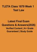 TLETA Class 1879 Week 1 Law Test Study Guide &ndash; Police Academy Legal Exam Practice Questions &lpar;PDF&rpar;