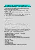 COORDINATOR&sol;MANAGER OF CARE &sol; EXAM 5 &sol; NUR 112 QUESTIONS WITH ACCURATE ANSWERS