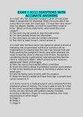 EXAM 1 N112 QUESTIONS WITH ACCURATE ANSWERS