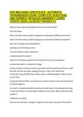 SOS MECHANIC CERTIFICATE - AUTOMATIC TRANSMISSION EXAM &vert; COMPLETE QUESTIONS AND CORRECT DETAILED ANSWERS &vert; LATEST UPDATE &lpar;2026&rpar; &vert; ALREADY GRADED A&plus;