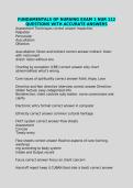 FUNDAMENTALS OF NURSING EXAM 1 NUR 112 QUESTIONS WITH ACCURATE ANSWERS