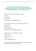 WGU D391 PRE-ASSESSMENT&colon; HEALTHCARE ECOSYSTEMS QUESTIONS AND CORRECT ANSWERS WITH COMPLETE SOLUTION &vert; 2026 UPDATE