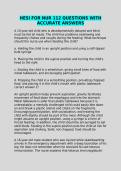 HESI FOR NUR 112 QUESTIONS WITH ACCURATE ANSWERS&NewLine;&NewLine;