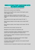HNN112 EXAM STUDY QUESTIONS WITH ACCURATE ANSWERS