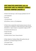 CFPT PRACTICE QUESTIONS 2026 414&NewLine;QUESTIONS AND 100 PERCENT CORRECT&NewLine;ANSWERS VERIFIED GRADED A&plus;