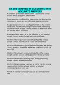 MA 600 CHAPTER 23 QUESTIONS WITH ACCURATE ANSWERS