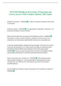 WGU D391 Healthcare Ecosystems &vert; 87 Questions And Correct Answers With Complete Solution &vert; 2026 Update