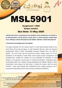 MSL5901 Assignment 1 &lpar;COMPLETE ANSWERS&rpar; 2026 - DUE 13 May 2026