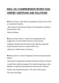 ENGL 216 COMPREHENSIVE REVIEW 2026&NewLine;VERIFIED QUESTIONS AND SOLUTIONS&NewLine;