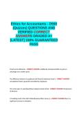 Ethics for Accountants - D550 &lpar;Quizzes&rpar; QUESTIONS AND VERIFIED CORRECT ANSWERS GRADED A&plus; -LATEST - 100- GUARANTEED PASS&period;docx&NewLine;&NewLine;