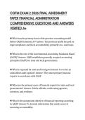CGFM EXAM 2 2026 FINAL ASSESSMENT&NewLine;PAPER FINANCIAL ADMINISTRATION&NewLine;COMPREHENSIVE QUESTIONS AND ANSWERS&NewLine;VERIFIED A&plus;