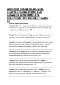 WGU C201 BUSINESS ACUMEN - CHAPTER 16 QUESTIONS AND ANSWERS WITH COMPLETE SOLUTIONS 100&percnt; CORRECT RATED A&plus;