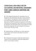 CGFM EXAM 2 2026 PUBLIC SECTOR&NewLine;ACCOUNTING AND REPORTING ASSESSMENT&NewLine;STUDY GUIDE COMPLETE QUESTIONS AND&NewLine;ANSWERS