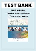 Test bank for Davis Advantage for Basic Nursing&colon; Thinking&comma; Doing&comma; and Caring Second Edition with test questions and answers graded A&plus;