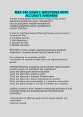 MBA 600 EXAM 1 QUESTIONS WITH ACCURATE ANSWERS