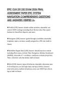 EPIC CLN 251 252 EXAM 2026 FINAL&NewLine;ASSESSMENT PAPER EPIC SYSTEM&NewLine;NAVIGATION COMPREHENSIVE QUESTIONS&NewLine;AND ANSWERS VERIFIED A&plus;&NewLine;