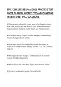EPIC CLN 251 252 EXAM 2026 PRACTICE TEST&NewLine;PAPER CLINICAL WORKFLOW AND CHARTING&NewLine;REVIEW SHEET FULL SOLUTIONS&NewLine;