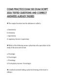 CGMS PRACTICE EXAM 150 EXAM SCRIPT&NewLine;2026 TESTED QUESTIONS AND CORRECT&NewLine;ANSWERS ALREADY PASSED