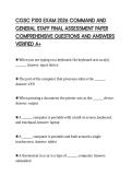 CGSC F100 EXAM 2026 COMMAND AND&NewLine;GENERAL STAFF FINAL ASSESSMENT PAPER&NewLine;COMPREHENSIVE QUESTIONS AND ANSWERS&NewLine;VERIFIED A&plus;
