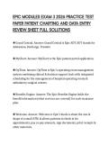 EPIC MODULES EXAM 3 2026 PRACTICE TEST&NewLine;PAPER PATIENT CHARTING AND DATA ENTRY&NewLine;REVIEW SHEET FULL SOLUTIONS&NewLine;