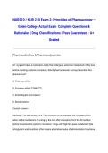 NUR210 &sol; NUR 210 Exam 2&colon; Principles of Pharmacology &ndash; Galen College Actual Exam 2026&sol;2027 Complete Questions & Rationales &vert; Drug Classifications &vert; Pass Guaranteed - A&plus; Graded