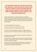 TMC EXAM NEWEST 2026&sol; 2027 ACCURATE ACTUAL EXAM &NewLine;WITH FREQUENTLY TESTED QUESTIONS AND PRACTICE EXAM &NewLine;BANK WITH COMPLETE 200 REAL EXAM QUESTIONS AND &NewLine;CORRECT DETAILED ANSWERS &lpar;VERIFIED ANSWERS&rpar; WITH &NewLine;EXPERT VERIFIED RATIONALES ALREADY GRADED A&plus;&vert; TMC &NewLine;
