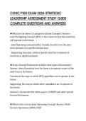 CGSC F100 EXAM 2026 STRATEGIC&NewLine;LEADERSHIP ASSESSMENT STUDY GUIDE&NewLine;COMPLETE QUESTIONS AND ANSWERS
