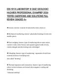 ESS 101 B LABORATORY 8 QUIZ GEOLOGIC&NewLine;HAZARDS PROFESSIONAL EXAMPREP 2026&NewLine;TESTED QUESTIONS AND SOLUTIONS FULL&NewLine;REVIEW GRADED A&plus;