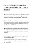ESS 101 CERTIFICATION SCRIPT 2026&NewLine;COMPLETE QUESTIONS AND CORRECT&NewLine;ANSWERS&NewLine;