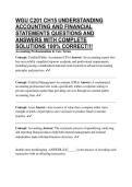 WGU C201 CH15 UNDERSTANDING ACCOUNTING AND FINANCIAL STATEMENTS QUESTIONS AND ANSWERS WITH COMPLETE SOLUTIONS 100&percnt; CORRECT&excl;&excl;&excl;