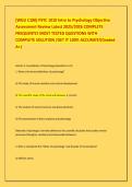 &lpar;WGU C180&rpar; PSYC 1010 Intro to Psychology Objective Assessment Review Latest 2025&sol;2026 COMPLETE FREQUENTLY MOST TESTED QUESTIONS WITH COMPLETE SOLUTION &sol;GET IT 100&percnt; ACCURATE&excl;&lpar;Graded A&plus;&rpar;