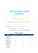 NUR 283 Comprehensive Nursing Concepts Comp 2 &vert; Galen College of Nursing &vert; 2026&ndash;2027 Exam with 100 Questions and Verified Answers
