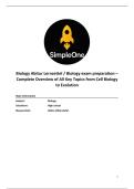 Biology Abitur Professional Exam Preparation &lpar;Upper Secondary School&rpar; &ndash; Complete Overview of all key topics from Cell Biology to Evolution