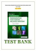 Test bank for Bontrager's Textbook of Radiographic Positioning and Related Anatomy 9th Edition all chapters fully covered with questions and answers graded A&plus;