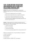 C201&colon; EXAM REVIEW QUESTIONS AND ANSWERS WITH COMPLETE SOLUTIONS UPDATED 2026