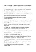 ISM 3011 EXCEL EXAM 1 QUESTIONS AND ANSWERS
