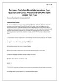 TN Psychology Ethics & Jurisprudence Exam