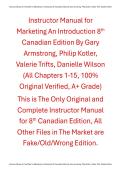 Instructor Manual Marketing An Introduction 8th Canadian Edition By Gary Armstrong&comma; Philip Kotler&comma; Valerie Trifts&comma; Danielle Wilson