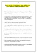 BLUE CARD - FUNCTION 2 - TEST QUESTIONS WITH ACCURATE ANSWERS 2026 &ndash; 2027 &period;