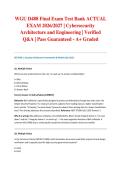 WGU D488 Final Exam Test Bank ACTUAL EXAM 2026&sol;2027 &vert; Cybersecurity Architecture and Engineering &vert; Verified Q&A &vert; Pass Guaranteed - A&plus; Graded