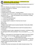 MICHIGAN LIFE&comma; ACCIDENT&comma; AND HEALTH &mdash; COMPREHENSIVE EXAM PREPARATION QUESTIONS AND ANSWERS