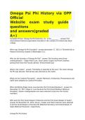Omega Psi Phi History via OPP Official Website exam study guide questions and answers&lpar;graded A&rpar;&period;