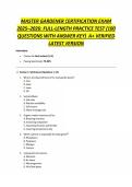 MASTER GARDENER CERTIFICATION EXAM 2025&ndash;2026 FULL-LENGTH PRACTICE TEST &lpar;100 QUESTIONS WITH ANSWER KEY&rpar;  A&plus; VERIFIED LATEST VERSION