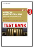 Test Bank for American Constitutional Law 19th Edition &lpar;2023&rpar; Stephenson Mason &lpar;PDF&rpar;