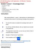 HIT 206 ICD Coding I with Application &semi; All Module 1 Quizzes&comma;&NewLine;Answered 2026&period;