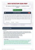 HESI Nutrition Exam Prep 50&plus; &lpar;Updated for 2026&rpar; Exam Prep Pack   A&plus; Questions & Verified Answers